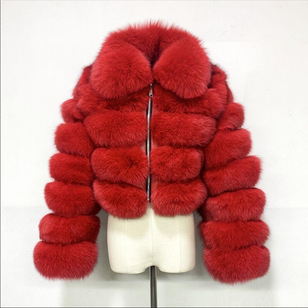 Faux fur short coat